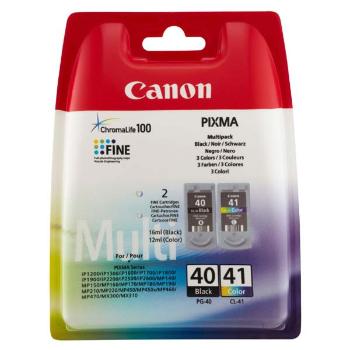 MultiPack CANON PG-40, CL-41 - originálna cartridge, čierna + farebná, 1x16ml/1x12ml multipack