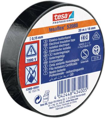 tesa  53988-00001-00 izolačná páska tesa® Professional čierna (d x š) 20 m x 19 mm 1 ks
