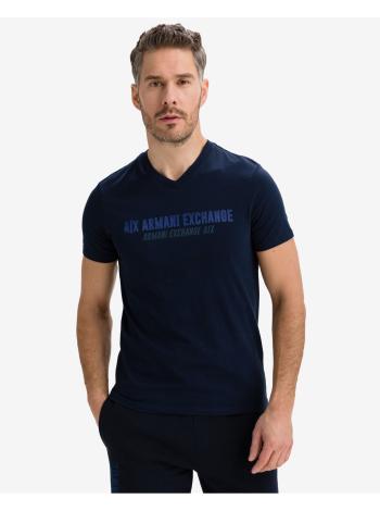 Tričká s krátkym rukávom pre mužov Armani Exchange - modrá