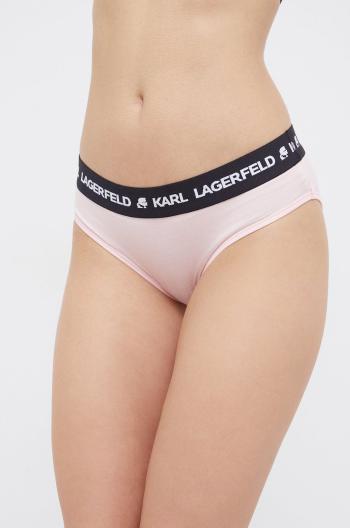Nohavičky Karl Lagerfeld ružová farba