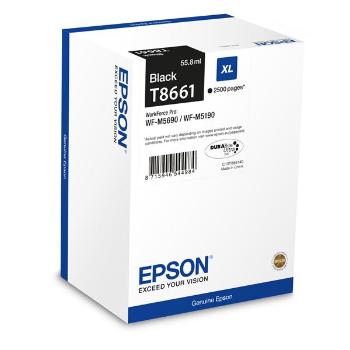 Epson originál ink C13T865140, T8651, XXL, black, 10000str., 221ml, 1ks, Epson WorkForce Pro WF-M5690DWF, čierna