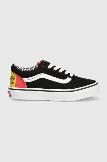 Detské tenisky Vans UY Old Skool GRDT BLKML čierna farba