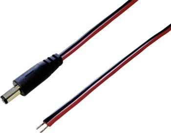 BKL Electronic 072016 nízkonapäťový pripojovací kábel nízkonapäťová zástrčka - kábel, otvorený koniec 5.5 mm 2.1 mm 2.1