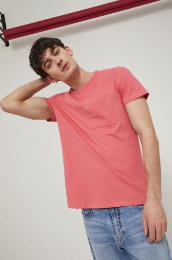 Bavlnené tričko Medicine ružová farba, jednofarebné