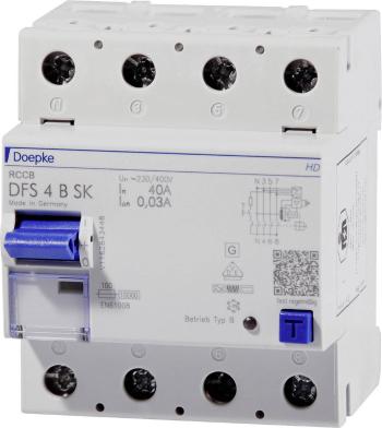 Doepke 09134998HD DFS 4 040-4/0,03-B SK HD 4polig 40A ochranný prúdový spínač  B   4-pólové 40 A 0.5 A 400 V