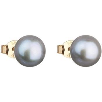 EVOLUTION GROUP 921042.3 grey dekorované pravou perlou AAA 8 – 8,5 mm (Au 585/1000, 0,48 g) (8590962210637)