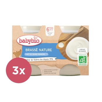 3x BABYBIO Brassé z francúzskeho mlieka natur 2x 130 g