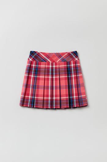Dievčenská sukňa OVS ružová farba, mini, áčkový strih