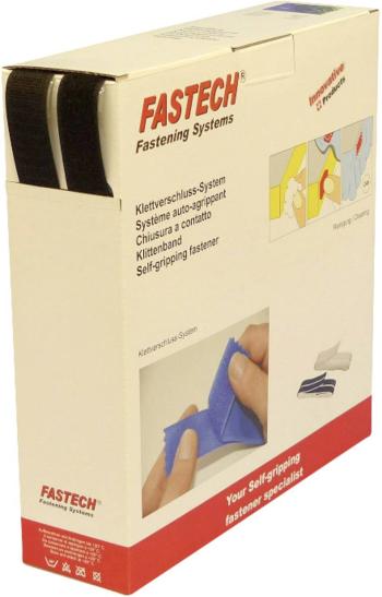 FASTECH® B25-SKL999925 pásik so suchým zipsom zalepenie hotmelt háčiková a flaušová časť (d x š) 25000 mm x 25 mm čierna