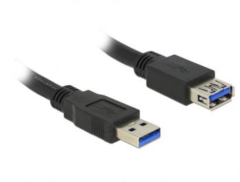 Delock #####USB-Kabel #####USB 3.2 Gen1 (USB 3.0 / USB 3.1 Gen1) #####USB-A Stecker, #####USB-A Buchse 5.00 m čierna poz