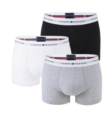 TOMMY HILFIGER - boxerky 3PACK signature cotton essentials black, white, gray-XXL (112-123 cm)