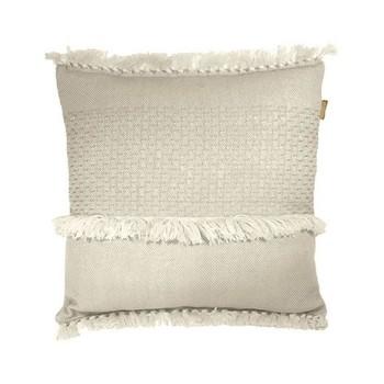 Malagoon  Vankúše Offwhite fringe cushion  Biela