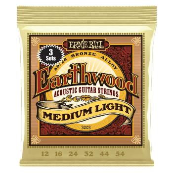 Ernie Ball Earthwood Bronze 3-Pack Med. Light.012-.054