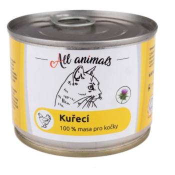 ALL ANIMALS konzerva kuracie mleté pre mačky 200 g