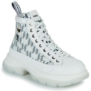 Karl Lagerfeld  Členkové tenisky LUNA Monogram Mesh Boot  Biela