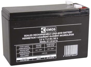 Emos bezúdržbová bateria 12 v 7,2 ah faston 6,3 mm