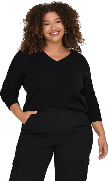 ONLY CARMAKOMA Dámsky sveter CARMARGARETA 15267202 Black XL/XXL