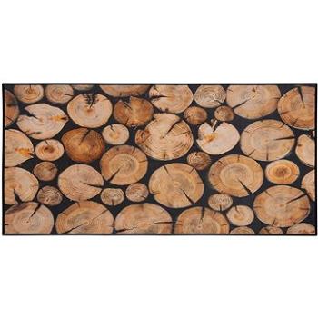 Hnedý koberec s motívom dreva KARDERE 80 × 150 cm, 116889 (beliani_116889)