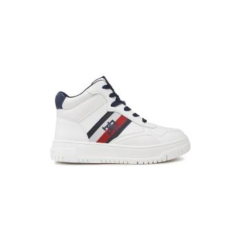 Tommy Hilfiger  STRIPES HIGH TOP LACE-UP  Módne tenisky Biela