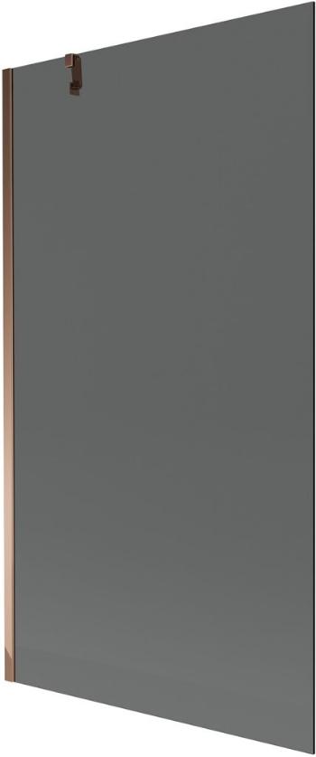 MEXEN/S - Next vaňová zástena FIX 100 x 150 cm, grafit, ružové zlato 895-100-000-00-40-60