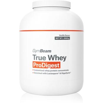 GymBeam True Whey ProDigest srvátkový proteín s tráviacimi enzýmami príchuť Vanilla 2000 g