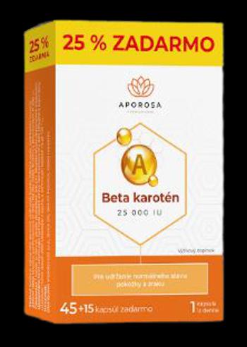 Aporosa Beta karoten 25 000 I.U. 45+15tbl 60 tabliet