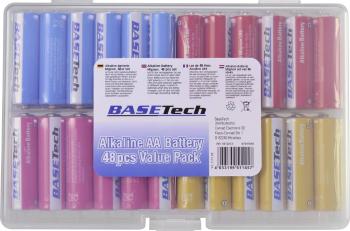 Basetech  tužková batéria typu AA alkalicko-mangánová 2650 mAh 1.5 V 48 ks