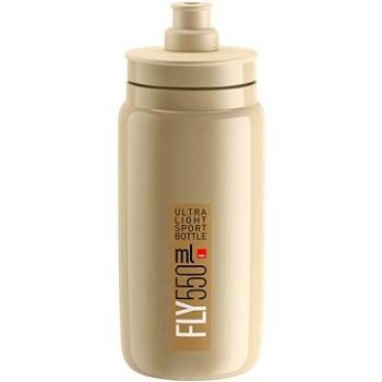 Elite Cyklistická fľaša na vodu FLY BEIGE brown logo 550 ml (8020775035801)