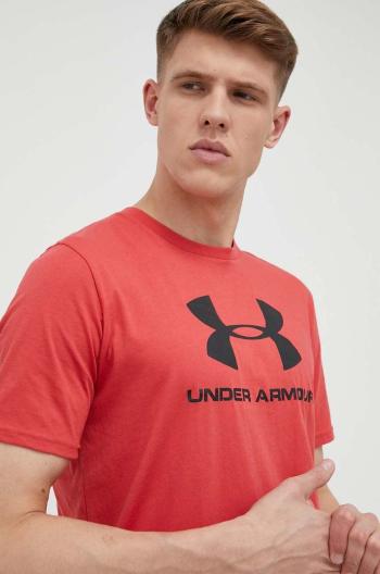 Tričko Under Armour pánske, bordová farba, s potlačou