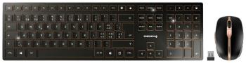CHERRY JD-9100CH-2 bezdrôtový, bezdrôtový Sada klávesnica a myše  švajčiarska, QWERTZ čierna
