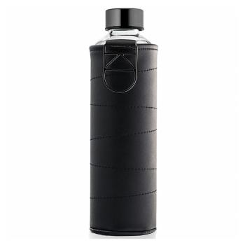 EQUA Sklenená fľaša s obalom z umelej kože Mismatch Graphite 750 ml