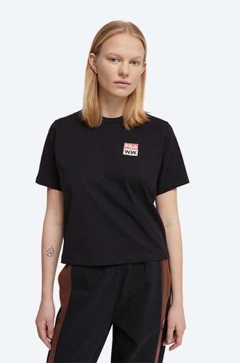 Bavlnené tričko Wood Wood Steffi T-Shirt x Fila 688376.A296-BLACK, čierna farba