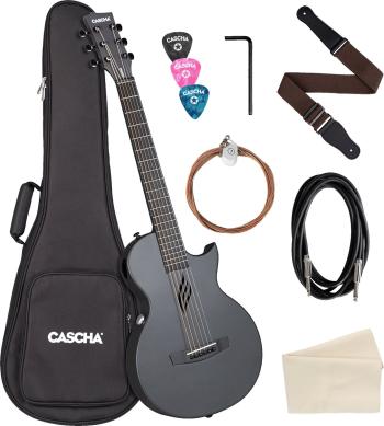 Cascha Carbon Fibre Electric Acoustic Guitar Black Matte Elektroakustická gitara