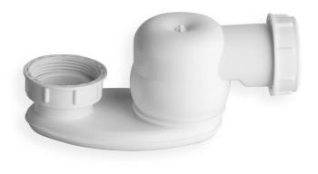 Siphon with overflow nut 6/4", height 42 mm, white 71712