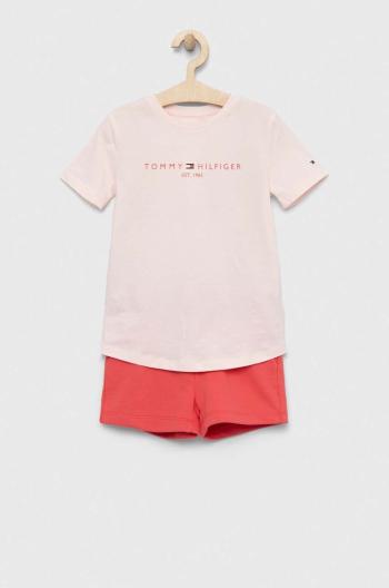 Detská súprava Tommy Hilfiger oranžová farba