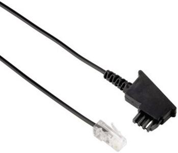 Hama DSL prepojovací kábel [1x telefónna zástrčka TAE-F - 1x RJ45 zástrčka 8p2c] 6.00 m čierna