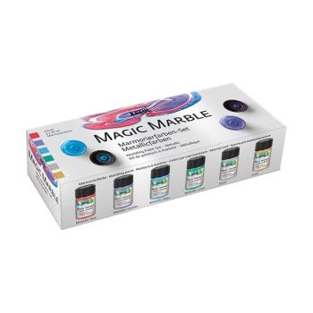 Sada farieb na mramorovanie Kreul Magic Marble Metallic 6x20 ml