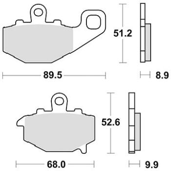 Braking brzdové doštičky (semi-metalická zmes SM1) (2 ks) M501 – 145 (M501-145)