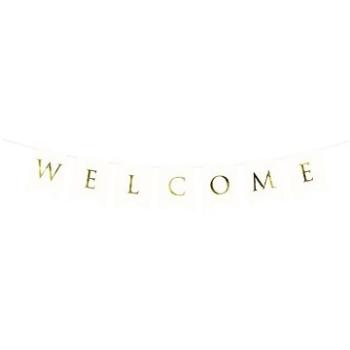 Girlanda Welcome – Vitajte – biela 15 × 95 cm (5902230775176)