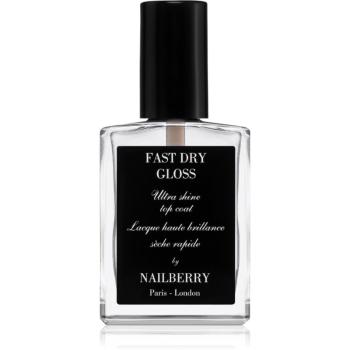 NAILBERRY Fast Dry Gloss Ultra Shine Top Coat rýchloschnúci vrchný lak na nechty 15 ml