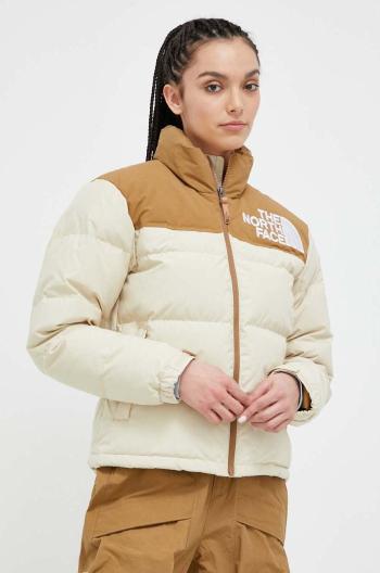 Páperová bunda The North Face 92 LOW-FI HI-TEK NUPTSE JACKET dámska, béžová farba, zimná