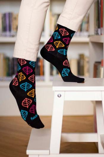 Viacfarebné vzorované ponožky Lipojeseň