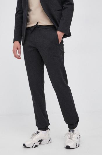Nohavice Sisley pánske, čierna farba, jednofarebné