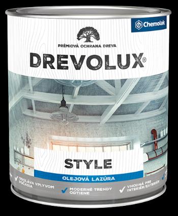 DREVOLUX STYLE - Olejová dekoračná lazúra s voskom 2,5 L biela perleť