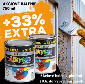 ALKYTON - Kováčska farba na kov kováčska čierna 0,75 L + 33% EXTRA