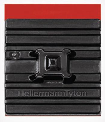 HellermannTyton FMB4APT-I-PA66HS-BK úchytka samolepiaci 151-01527   flexibilné podstavec, 4cestný vstup pre prevlečenie