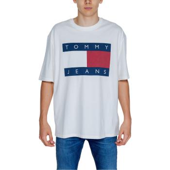 Tommy Hilfiger  TJM OVZ BIG FLAG TEE DM0DM18547  Polokošele s dlhým rukávom Biela