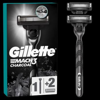 GILLETTE Mach3 Charcoal Holiaci strojček pre mužov + 2 Holiace hlavice