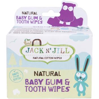 Jack N’ Jill Natural vlhčené obrúsky na ochranu zubov a ďasien 25 ks