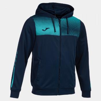 ECO SUPERNOVA ZIP-UP HOODIE NAVY FLUOR TURQUOISE 3XS